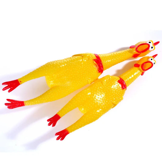 Durable Yellow Chicken Dog Toy - KCShopping