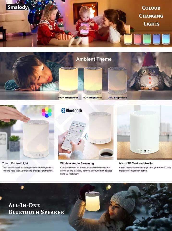 MoodGlow Bluetooth Speaker Lamp - KCShopping