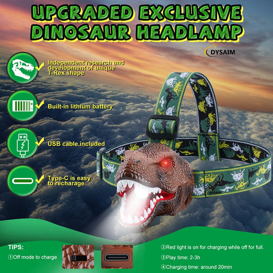 TRex™ Dinosaur LED Headlamp - KCShopping