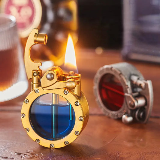Vintage Flame: Retro Transparent Kerosene Lighter - KCShopping