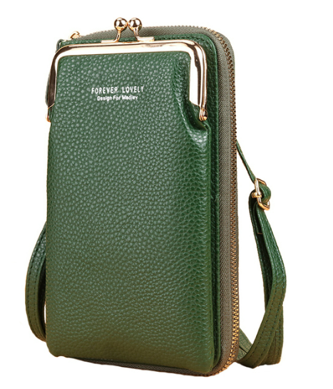 Chic Pink Petite Leather Shoulder Bag - KCShopping