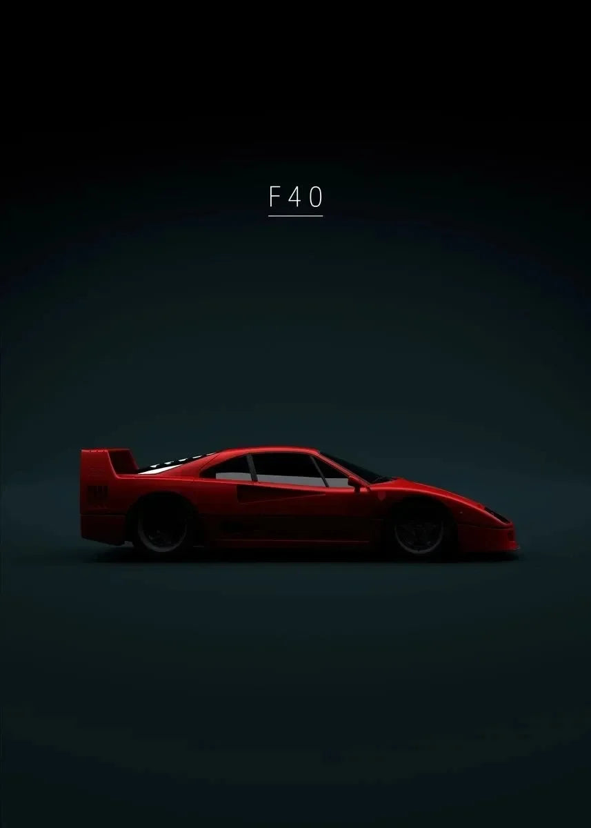Supercar Wand Kunstdruck 