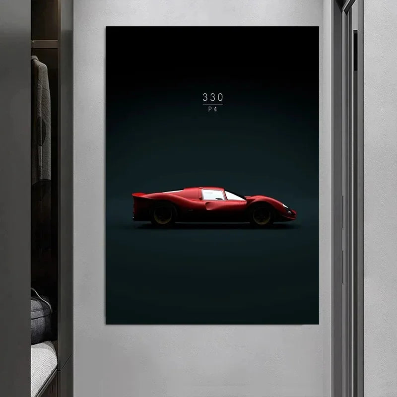 Supercar Wand Kunstdruck 