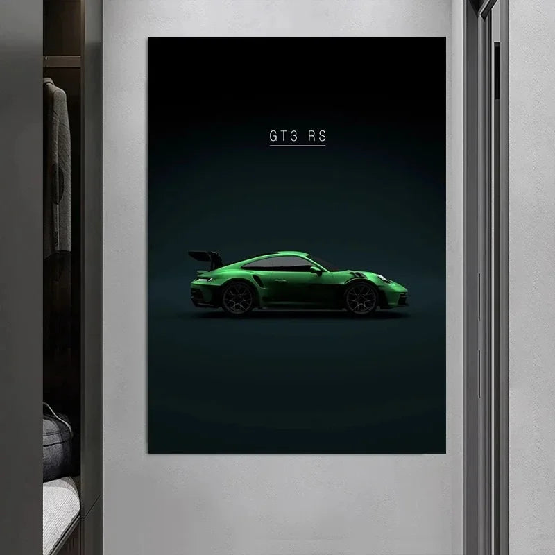 Supercar Wand Kunstdruck 