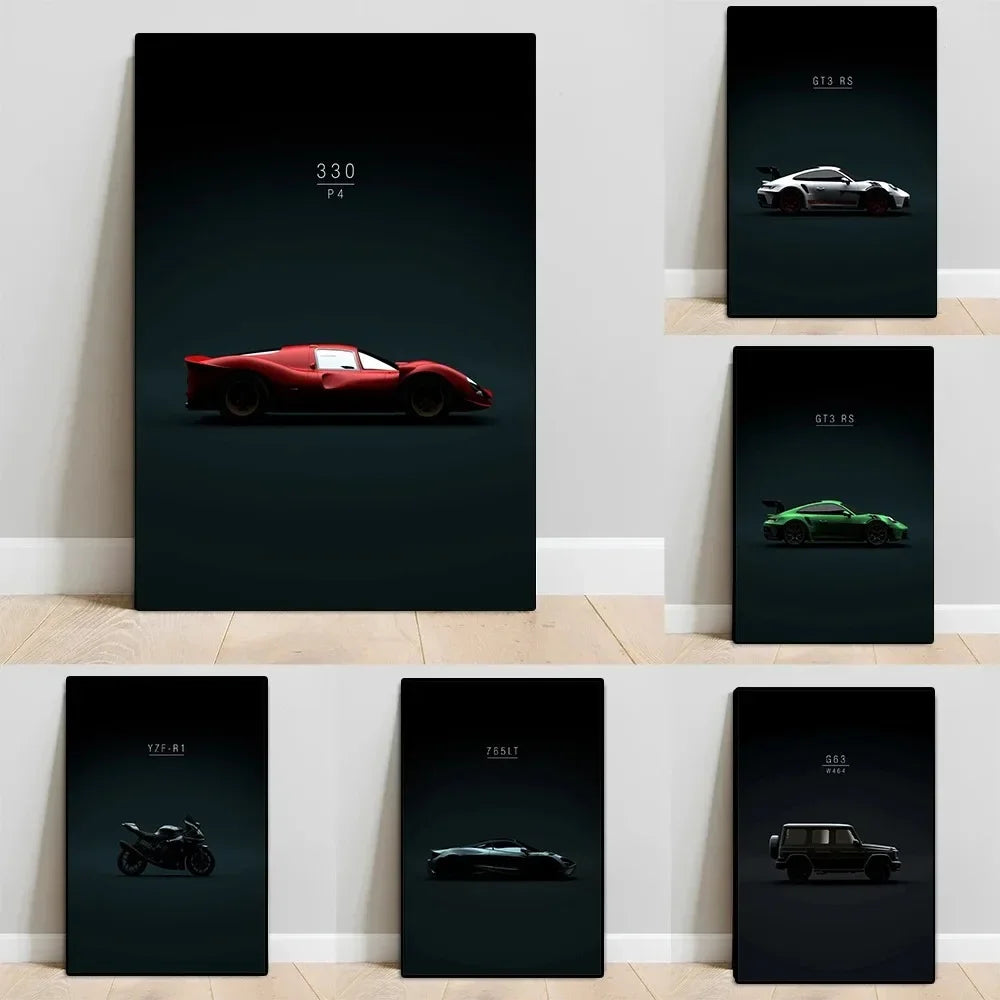 Supercar Wand Kunstdruck 