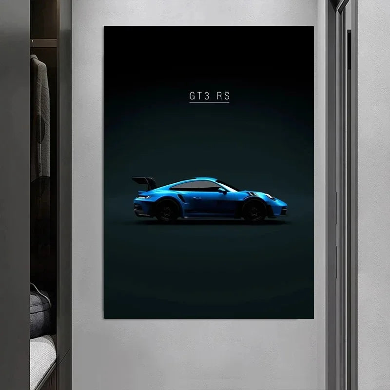 Supercar Wand Kunstdruck 