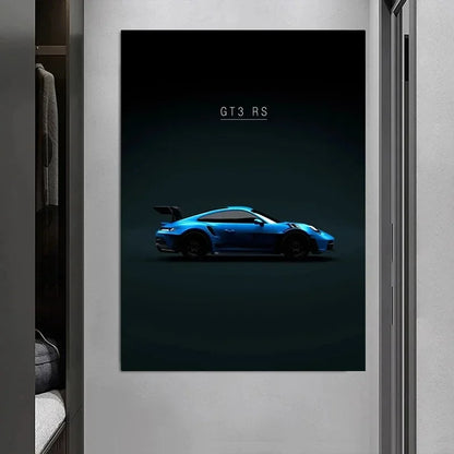 Supercar Wand Kunstdruck 