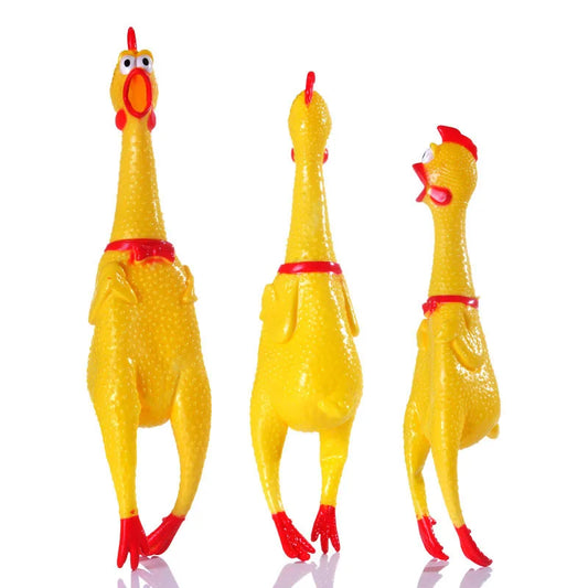 Durable Yellow Chicken Dog Toy - KCShopping