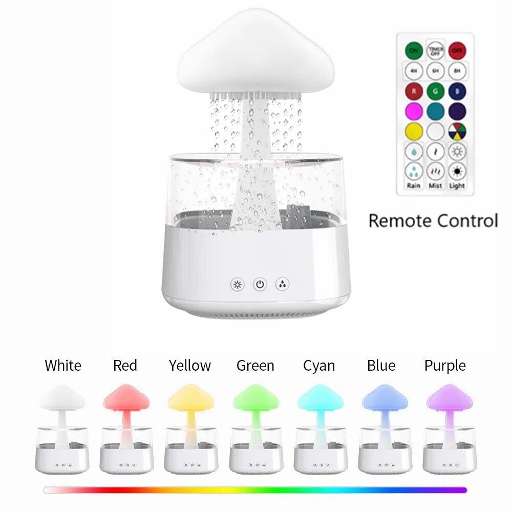 Humidificateur et diffuseur à effet pluie apaisant 