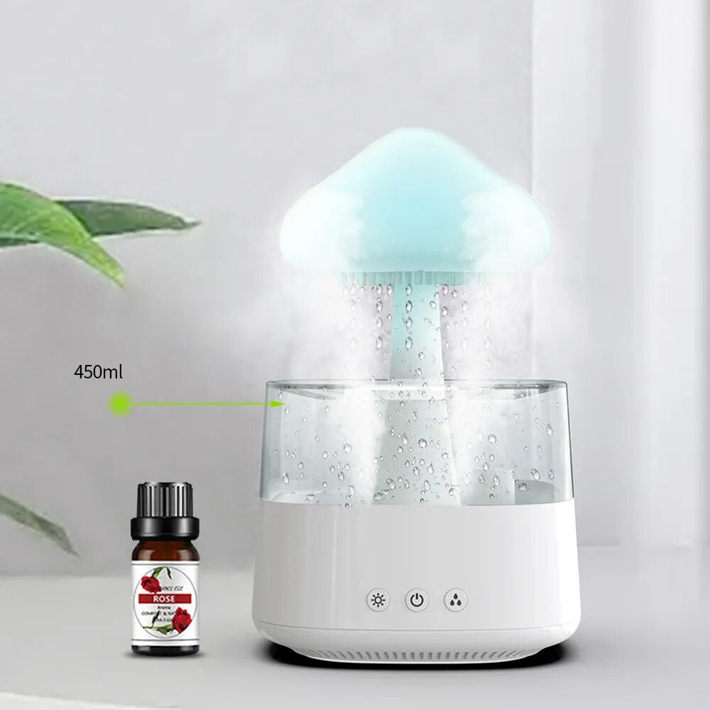 Humidificateur et diffuseur à effet pluie apaisant 