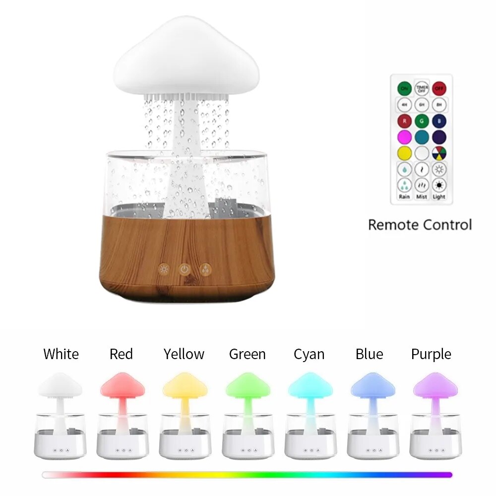 Humidificateur et diffuseur à effet pluie apaisant 