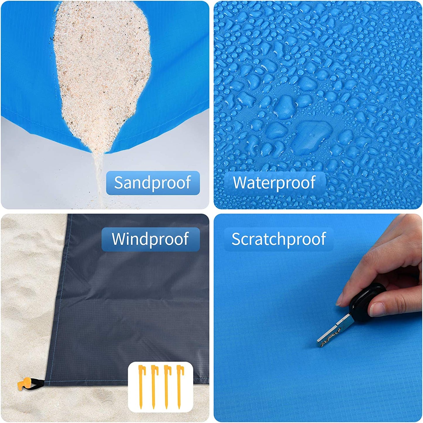 Tapis de plage portable 