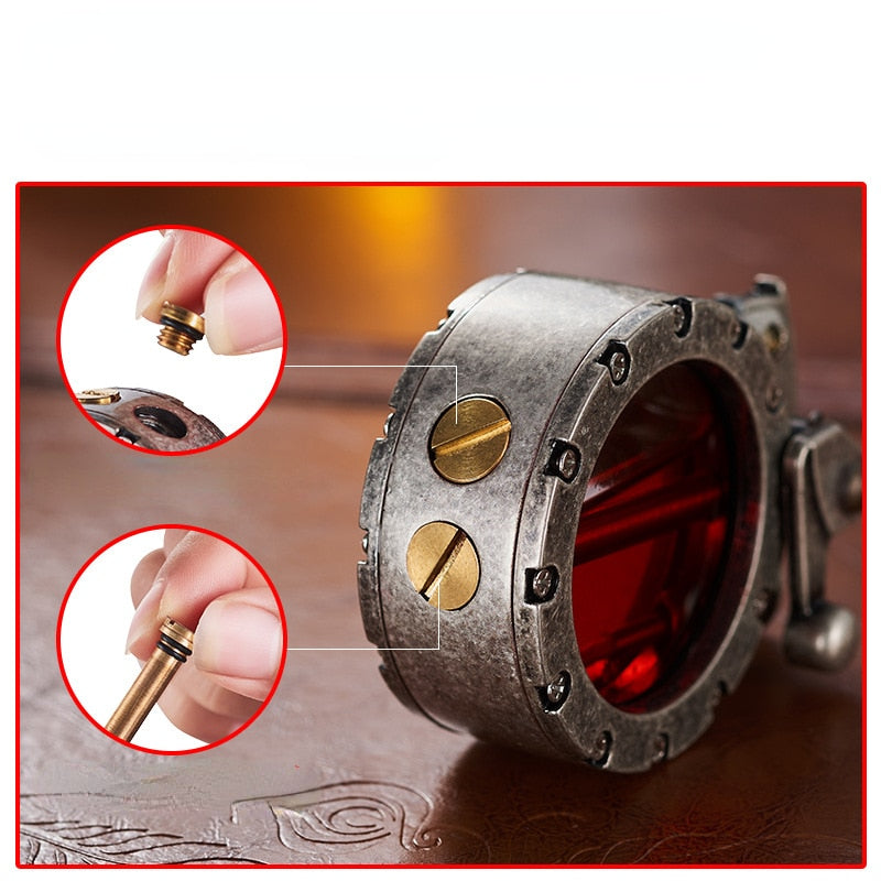 Vintage Flame: Retro Transparent Kerosene Lighter - KCShopping