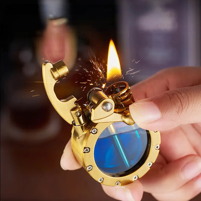 Vintage Flame: Retro Transparent Kerosene Lighter - KCShopping