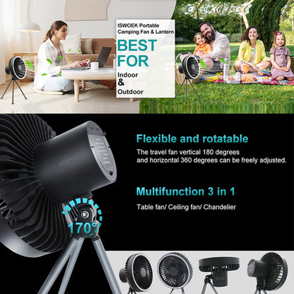Ventilateur de camping portable 